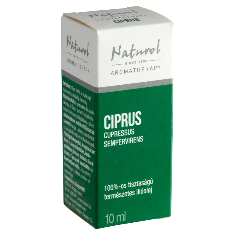 Naturol Aromatherapy 100%-os tisztaságú természetes ciprus illóolaj 10 ml