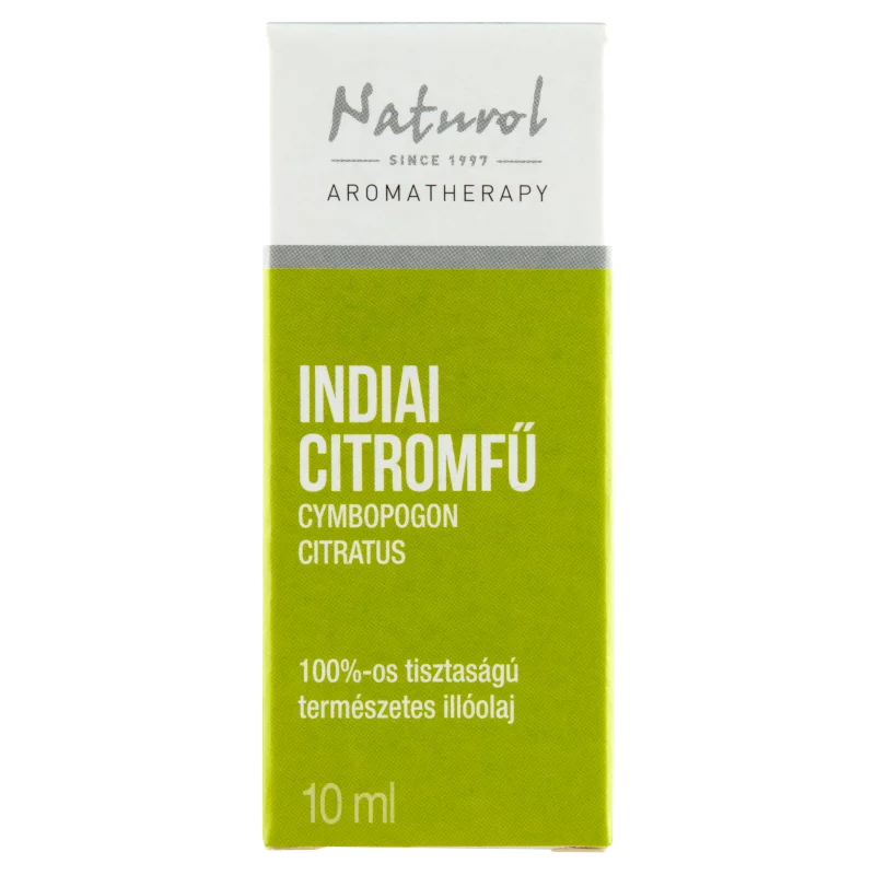Naturol Aromatherapy 100%-os tisztaságú természetes indiai citromfű illóolaj 10 ml