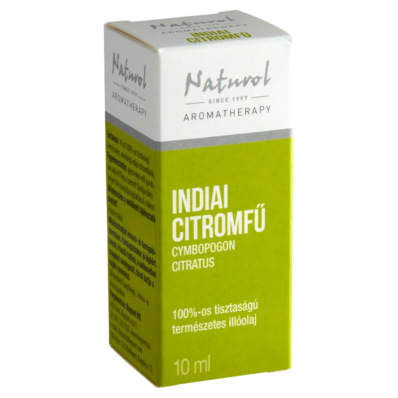 Naturol Aromatherapy 100%-os tisztaságú természetes indiai citromfű illóolaj 10 ml