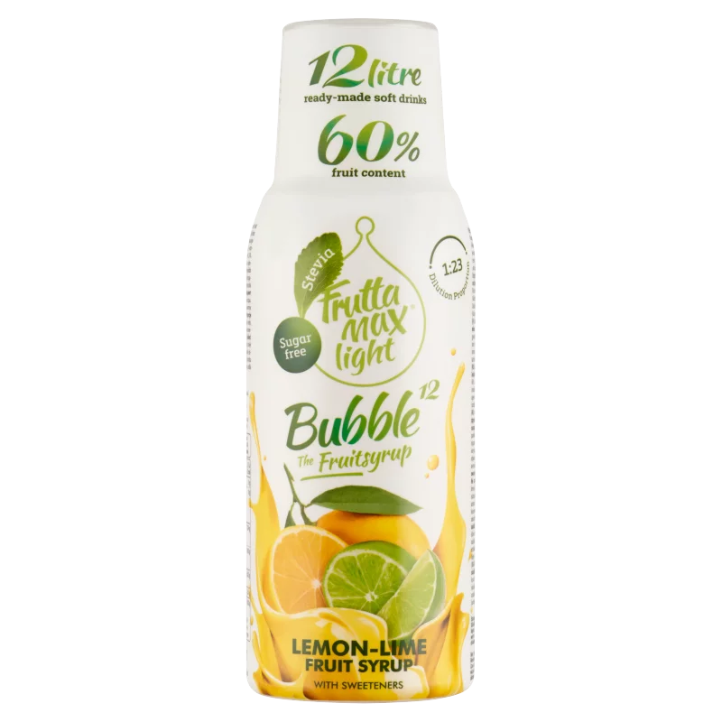 FruttaMax Light Bubble¹² citrom-lime gyümölcsszörp édesítőszerrel 500 ml