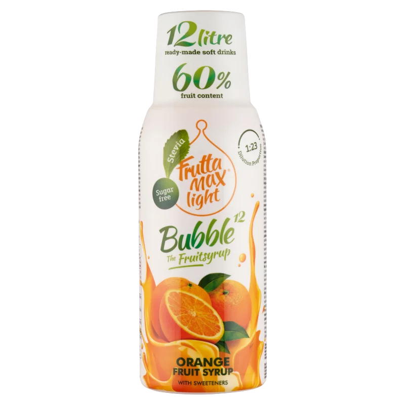 FruttaMax Bubble¹² Light narancs gyümölcsszörp édesítőszerekkel 500 ml
