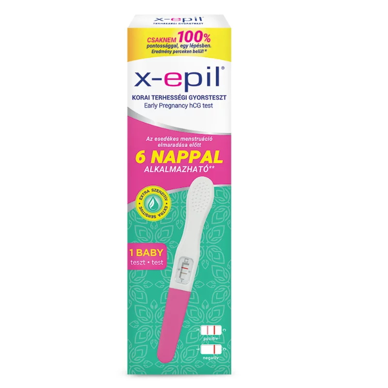 X-Epil terhességi gyorsteszt egy lépésben 1db - korai