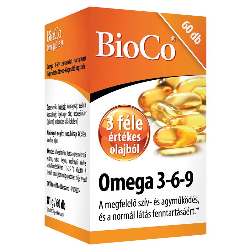 BioCo Omega 3-6-9 lágyzselatin kapszula 60 x 1,35 g (81 g)