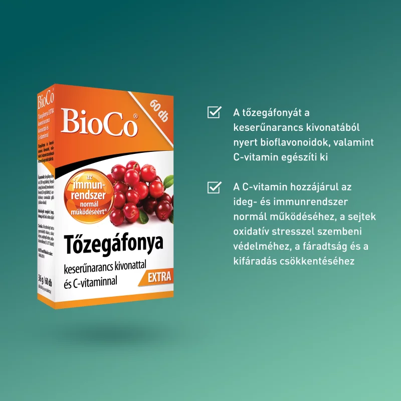 BioCo Tőzegáfonya Extra tabletta 60 x 0,6 g (36 g)