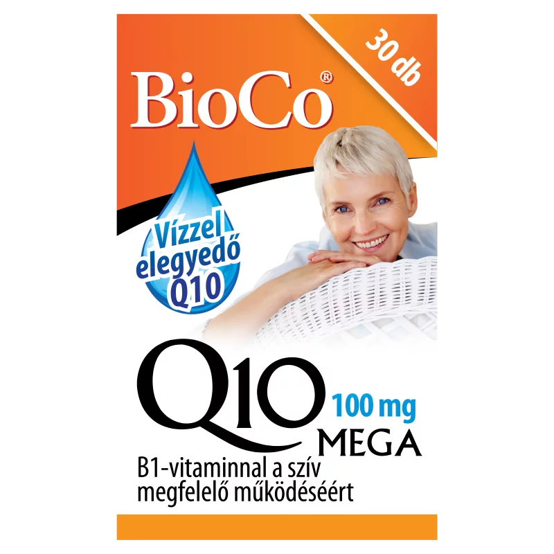 BioCo vízzel elegyedő  Q10 MEGA 100 mg étrend-kiegészítő kapszula 30 x 0,605 g (18,15 g)