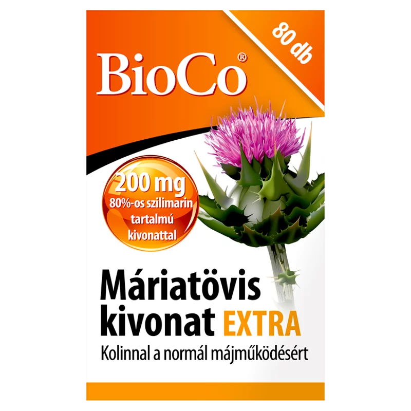 BioCo Máriatövis kivonat Extra étrend-kiegészítő filmtabletta 80 x 1,13 g (90,4 g)