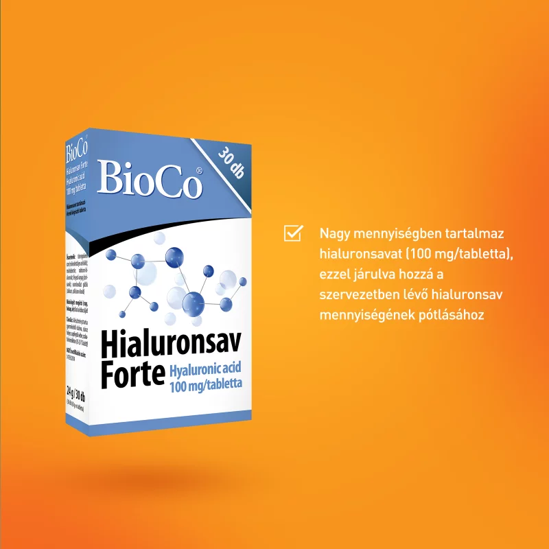 BioCo Hialuronsav Forte tabletta 30 x 0,8 g (24 g)