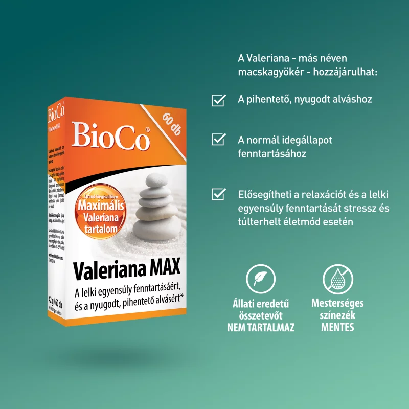 BioCo Valeriana Max tabletta 60 x 0,7 g (42 g)