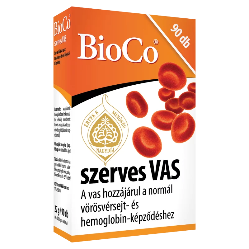 BioCo szerves Vas tabletta 90 x 0,3 g (27 g)