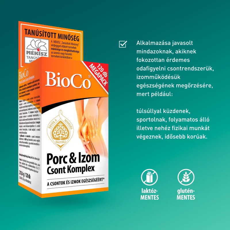 BioCo Porc & Izom Csont Komplex étrend-kiegészítő filmtabletta 120 x 1,82 g (218,4 g)