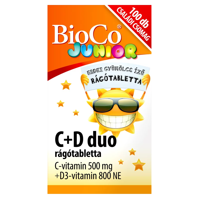 BioCo Junior C+D duo rágótabletta 100 x 1,4 g (140 g)