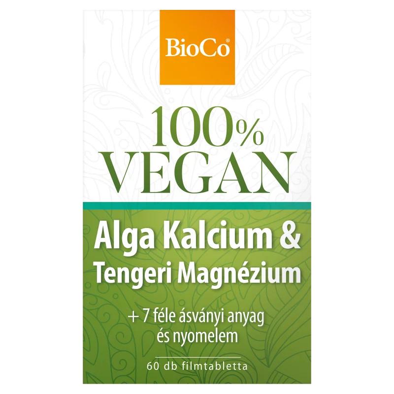 BioCo 100% Vegan Alga Kalcium & Tengeri Magnézium filmtabletta 60 x 1,25 g (75 g)