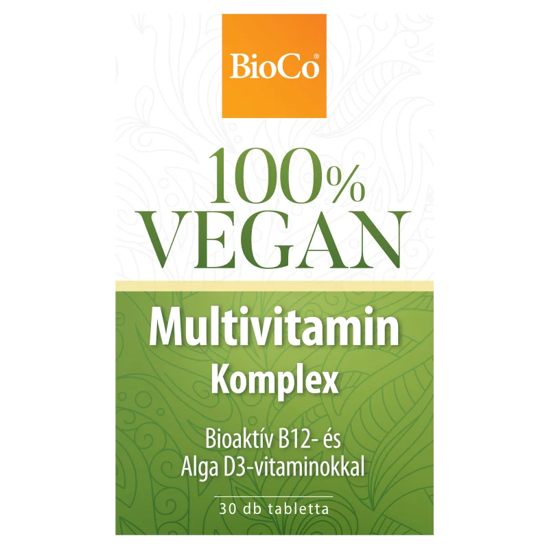 BioCo 100% Vegan Multivitamin Komplex étrend-kiegészítő tabletta 30 x 0,3 g (9 g)