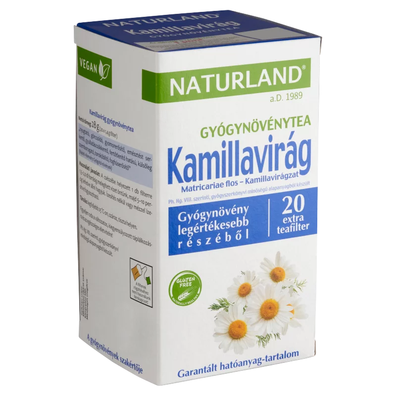 Naturland kamillavirág gyógynövénytea 20 filter 28 g