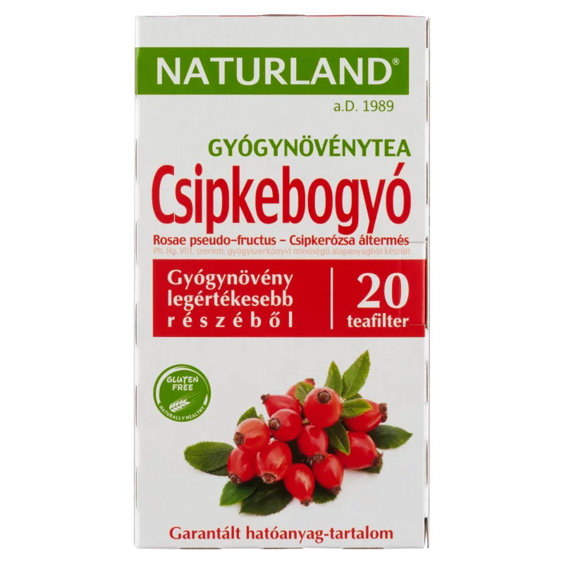 Naturland csipkebogyó gyógynövénytea 20 filter 50 g