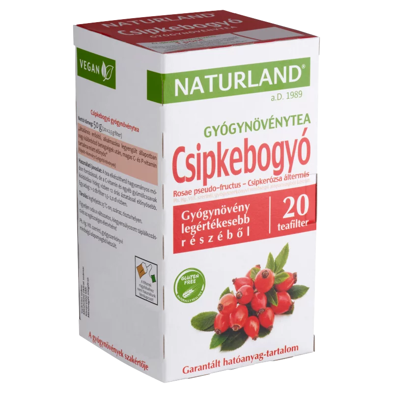 Naturland csipkebogyó gyógynövénytea 20 filter 50 g