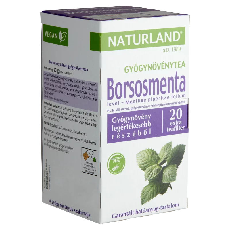 Naturland borsosmentalevél gyógynövénytea 20 filter 30 g