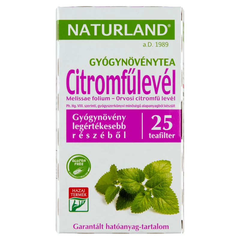 Naturland citromfűlevél gyógynövénytea 25 filter 25 g