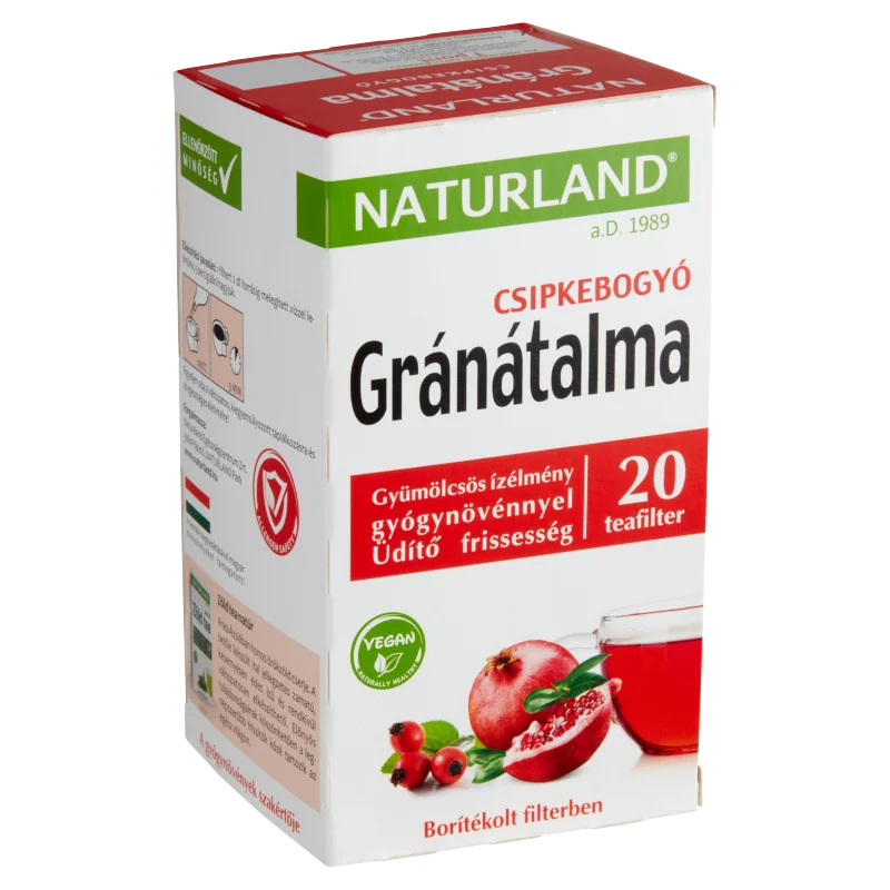 Naturland gránátalma & csipkebogyó gyümölcstea 20 filter 40 g