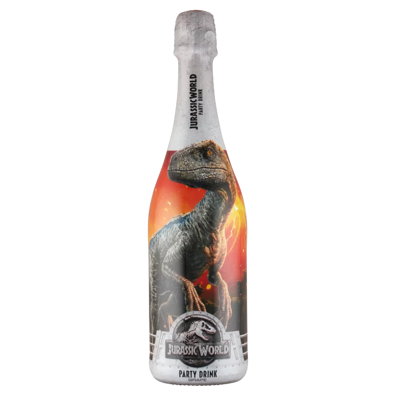 Jurassic World Party Drink szőlő ízű szénsavas üdítőital, cukorral és édesítőszerrel 750 ml