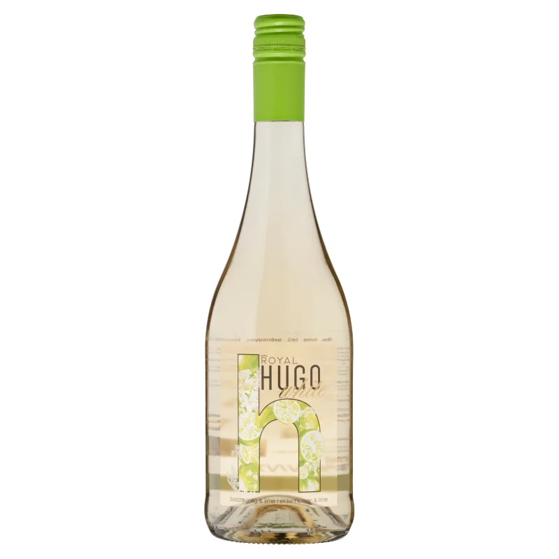 Royal White Hugo bodzavirág- és lime ízű, szénsavas, ízesített boralapú ital 7,3% 750 ml