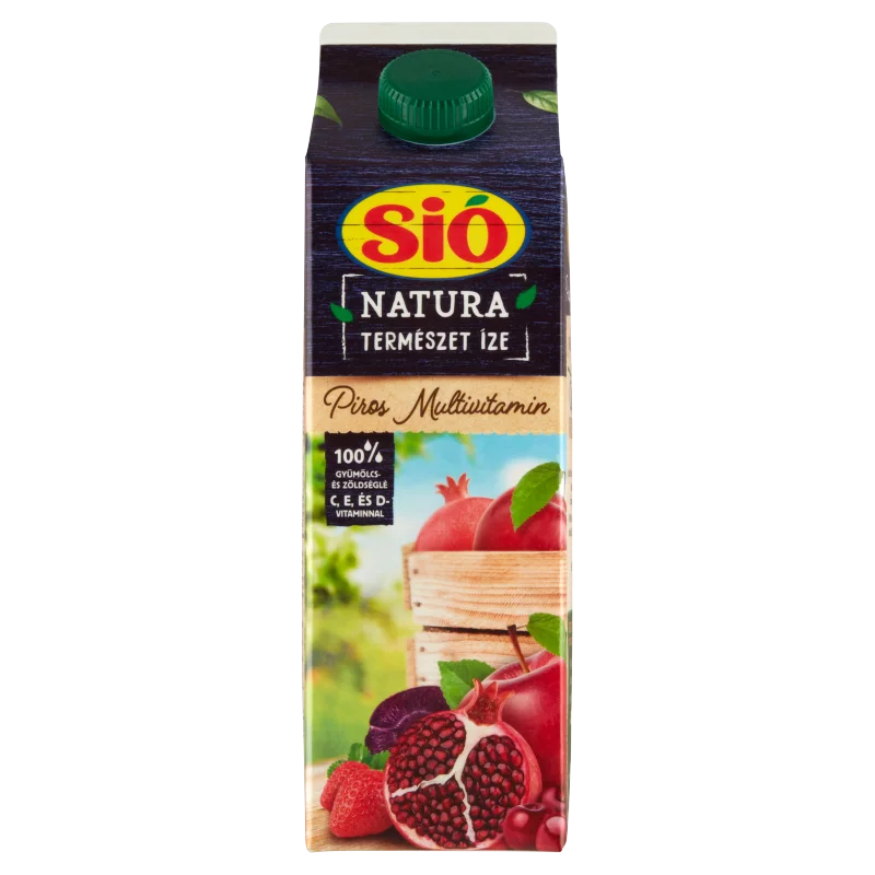 Sió Natura Piros Multivitamin 100% vegyes gyümölcs- és zöldséglé 1 l