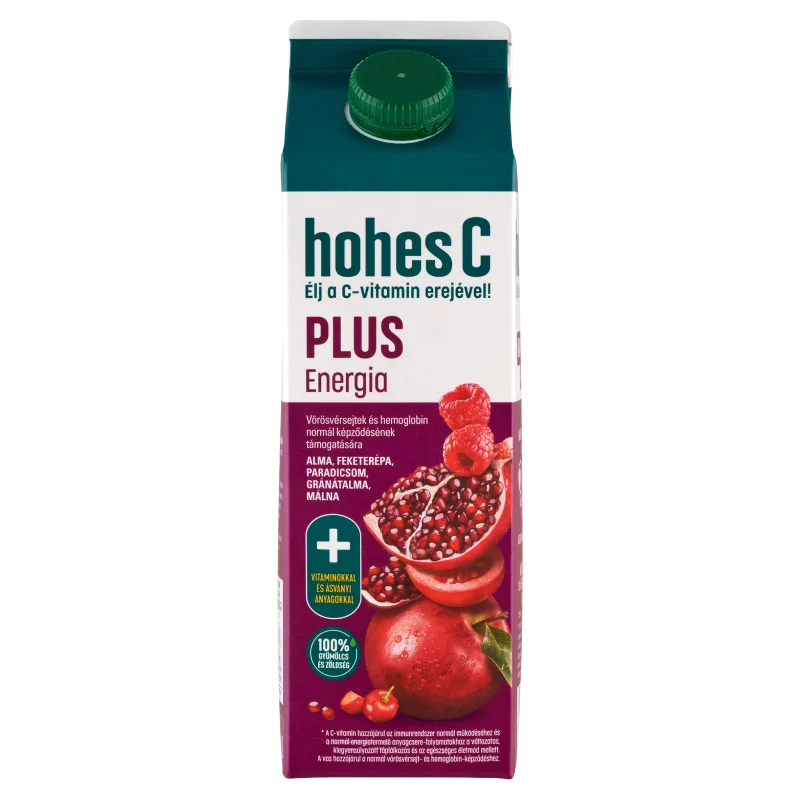 Hohes C Plus Energia vas 100% vegyes gyümölcs- és zöldséglé 1 l