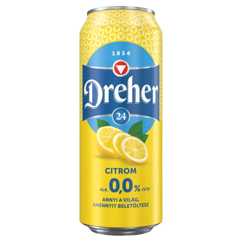 Dreher 24 alkoholmentes világos sör és citrom ízű ital keveréke 0,5 l