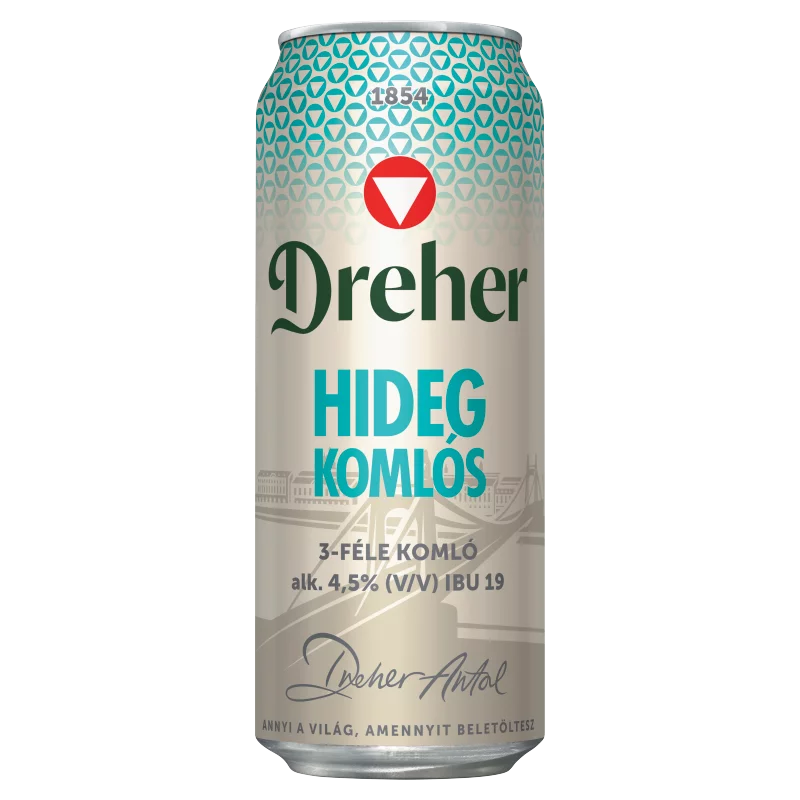 Dreher Hidegkomlós világos sör 4,5% 0,5 l