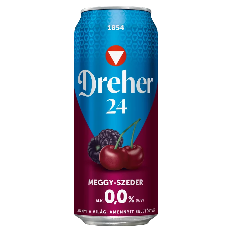 Dreher 24  Meggy-Szeder alkoholmentes világos sör és meggy-szeder ízű ital keveréke 0,0% 0,5 l