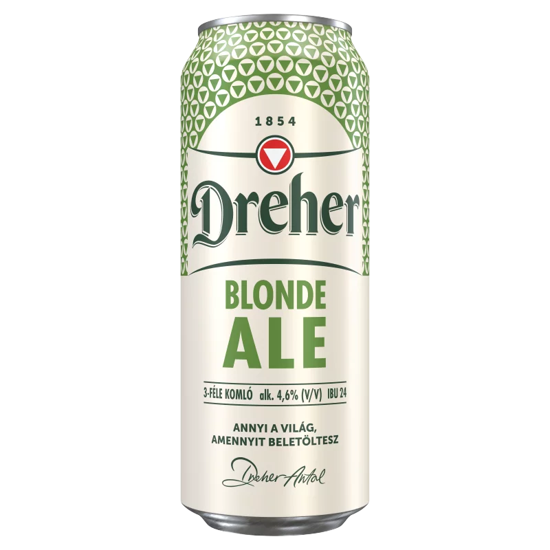 Dreher Blonde Ale felsőerjesztésű minőségi világos sör 4,6% 0,5 l