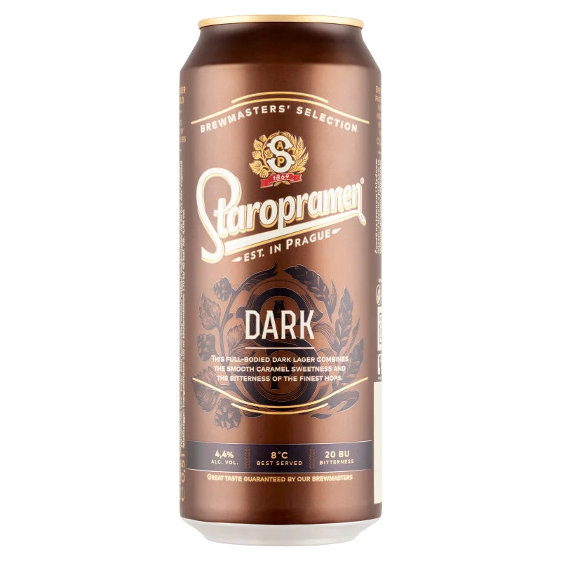 Staropramen Dark minőségi barna sör 4,4% 0,5 l