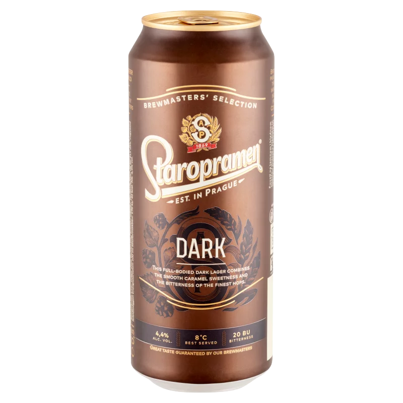Staropramen Dark minőségi barna sör 4,4% 0,5 l