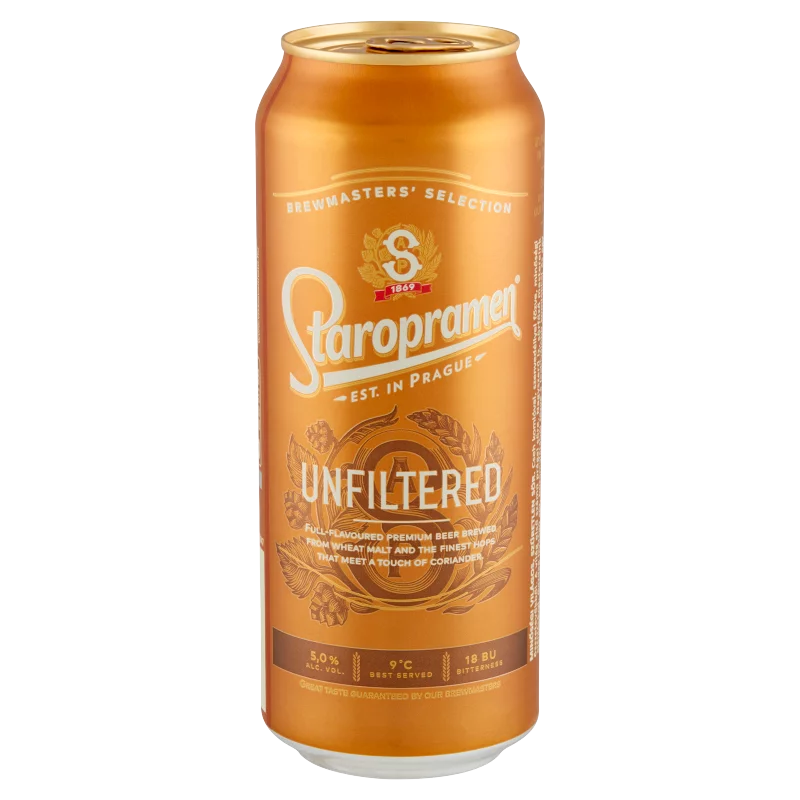 Staropramen Unfiltered minőségi világos, szűretlen sör 5% 0,5 l 