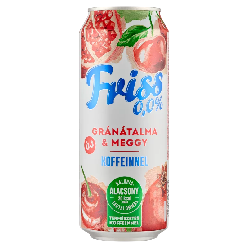 Friss 0,0% gránátalma-meggy ízű üdítőital és alkoholmentes malátaital keveréke 0,5 l