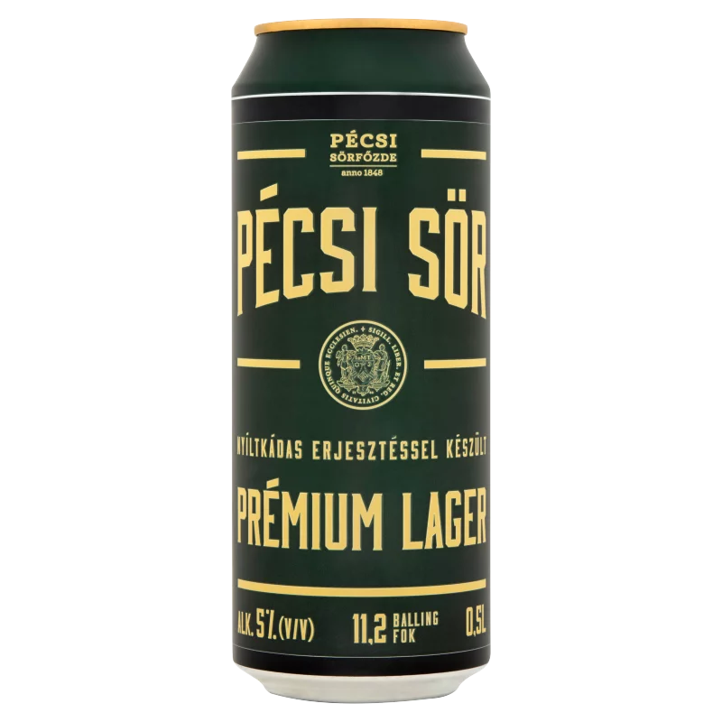 Pécsi Sör Prémium Lager sör 5% 0,5 l