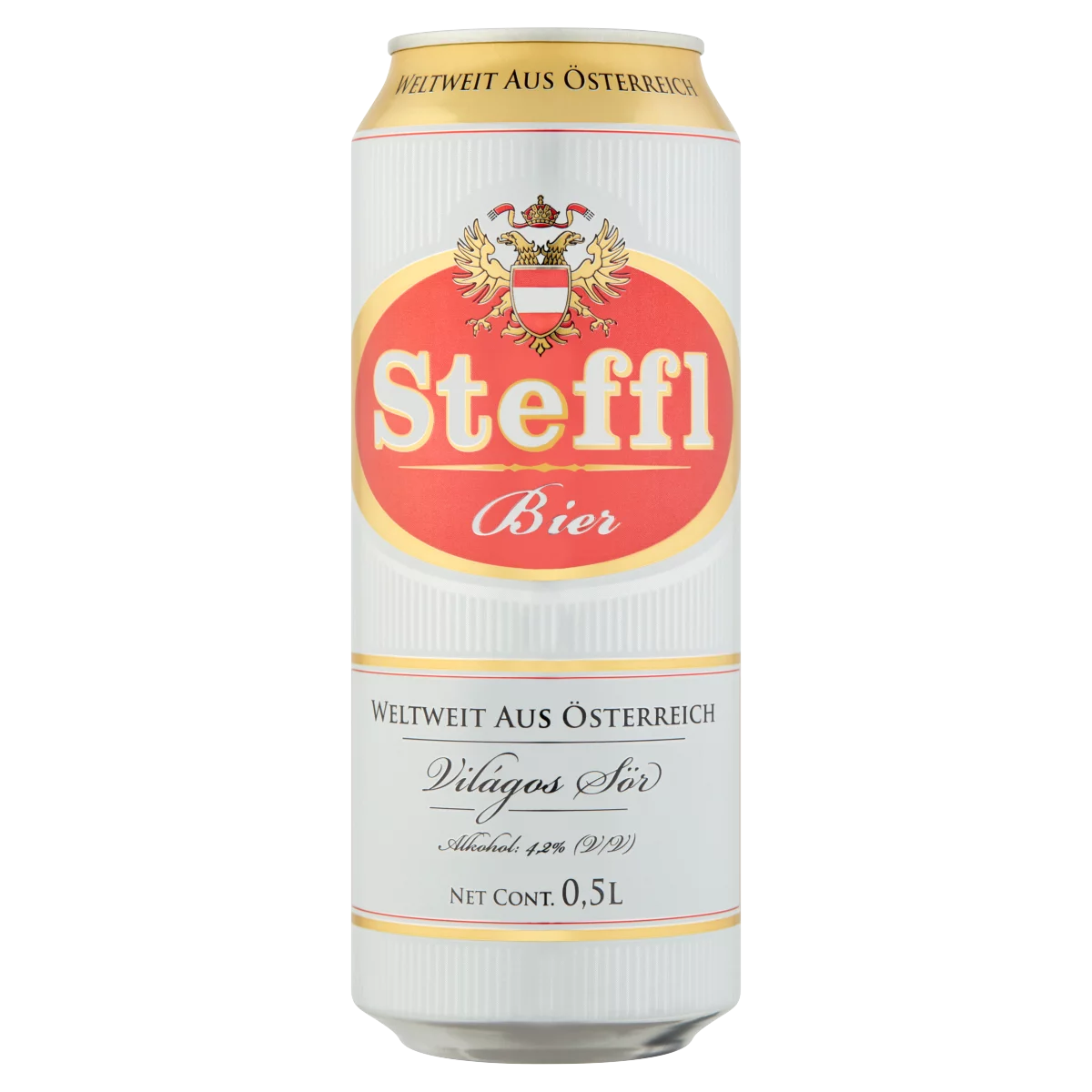 Steffl világos sör 4,2% 0,5 l doboz