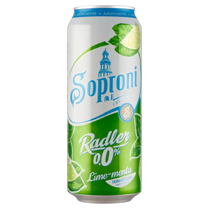 Soproni Radler lime-mentás alkoholmentes sörital 0,0% 0,5 l 