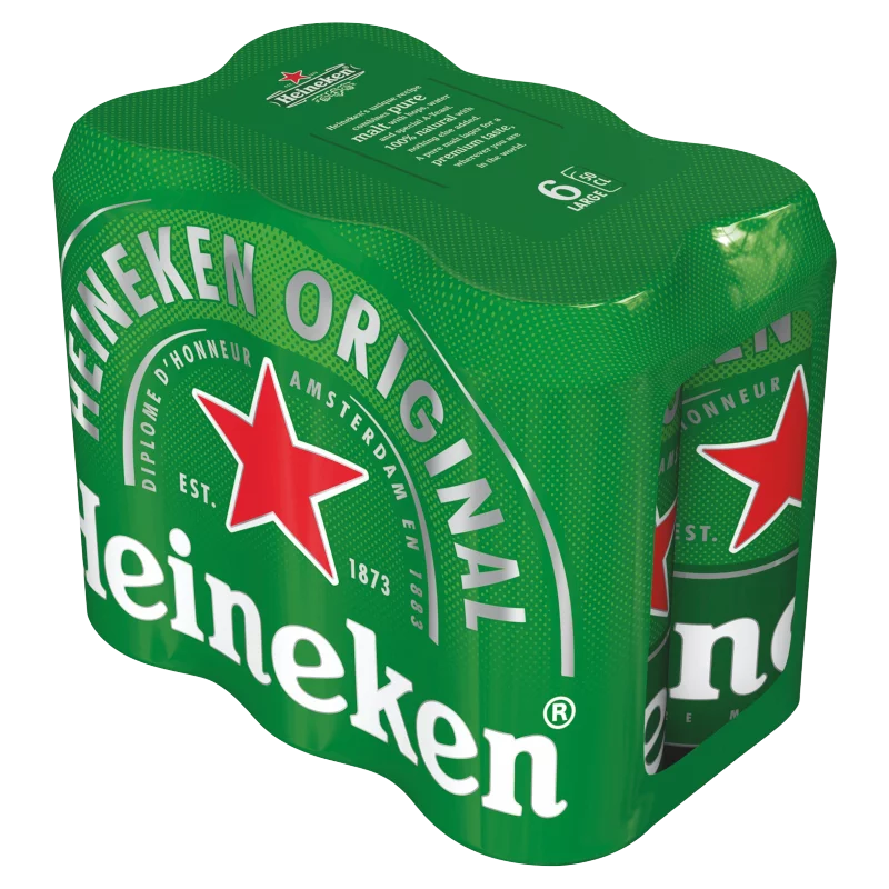 Heineken minőségi világos sör 5% 6 x 0,5 l doboz