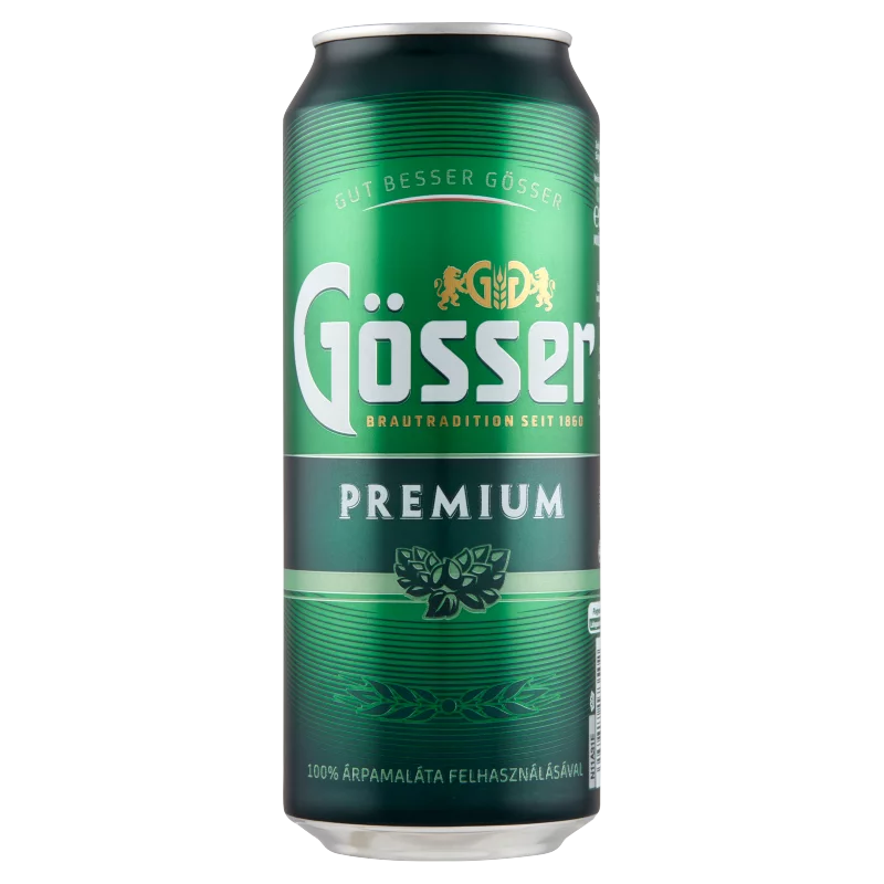 Gösser Premium minőségi világos sör 5% 0,5 l doboz
