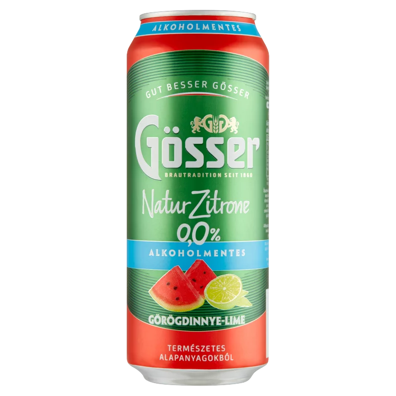 Gösser Natur Zitrone görögdinnye-lime ízű alkoholmentes sörital 0,5 l