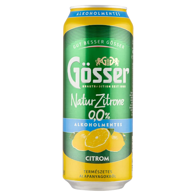 Gösser Natur Zitrone citromos alkoholmentes sörital 0,0% 500 ml