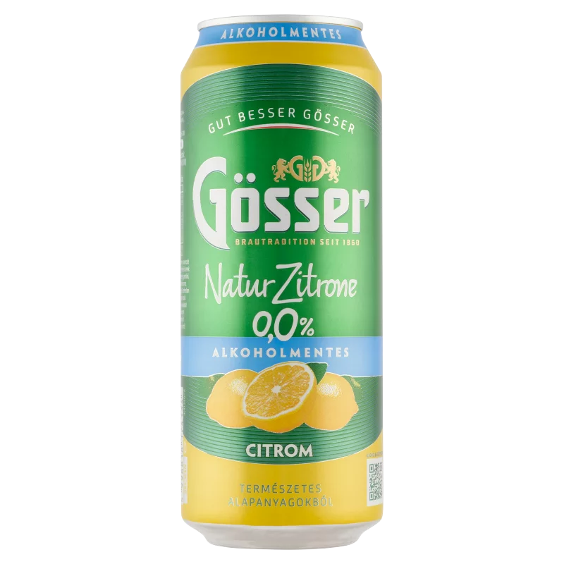 Gösser Natur Zitrone citromos alkoholmentes sörital 0,0% 500 ml