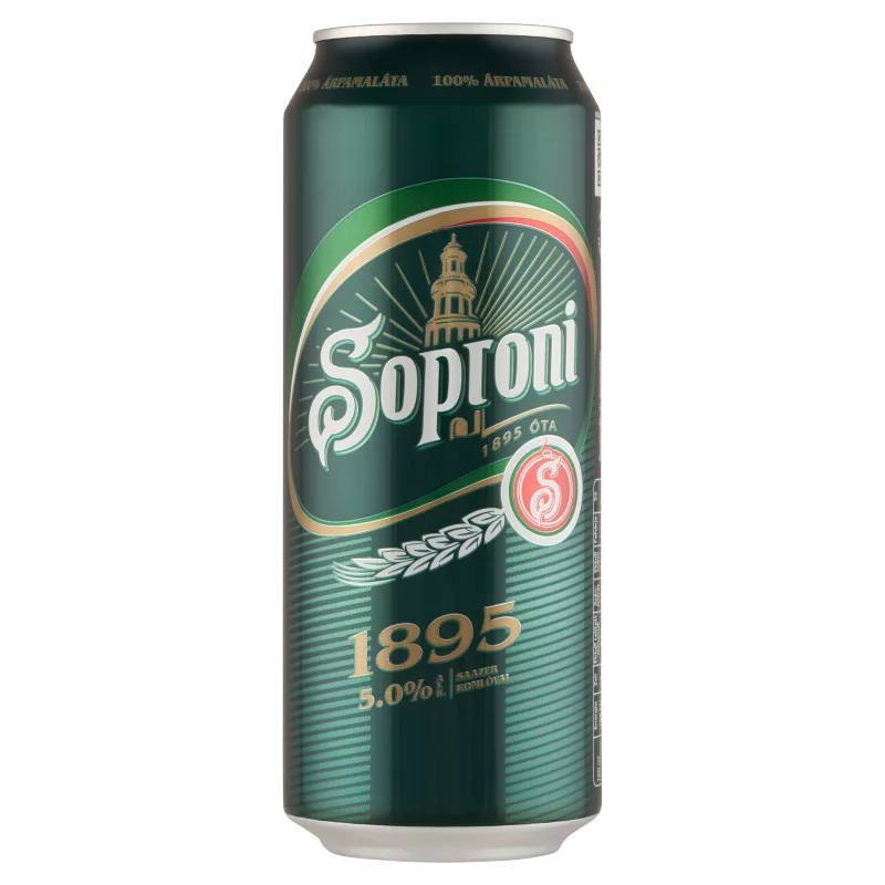 Soproni 1895 minőségi világos sör 5% 500 ml 
