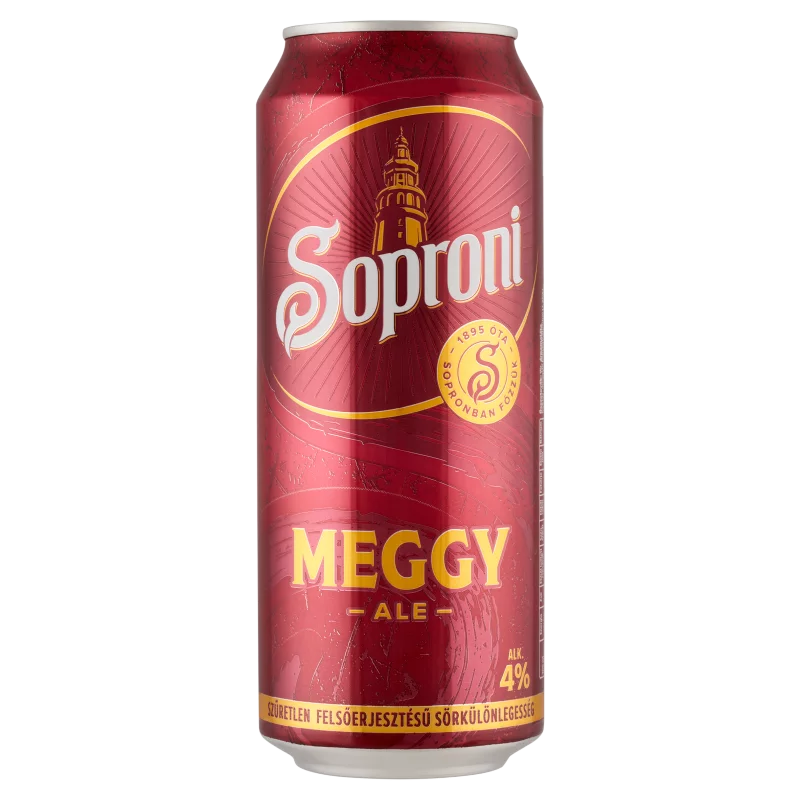 Soproni Meggy Ale szűretlen felsőerjesztésű sörkülönlegesség 4% 500 ml