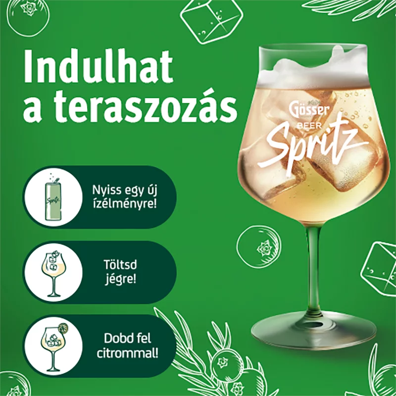 Gösser Spritz borókabogyó-ízű alkoholos sörital 4% 330 ml