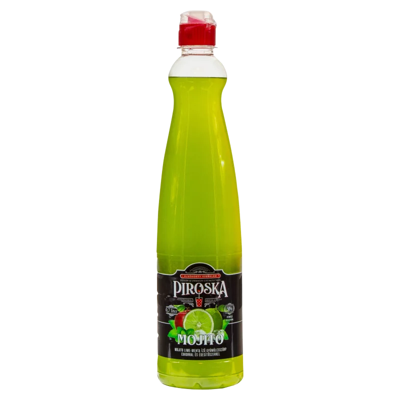 Piroska Mojito lime-menta ízű gyümölcsszörp cukorral és édesítőszerrel 0,7 l