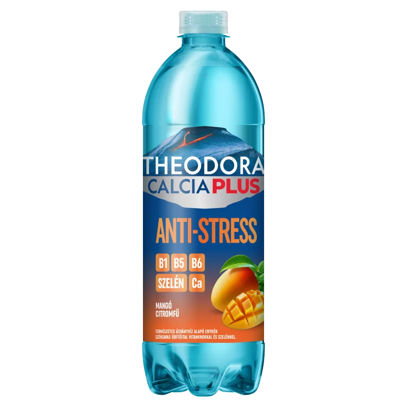 Theodora Calcia Plus Anti-Stress mangó-citromfű ízű enyhén szénsavas üdítőital 700 ml