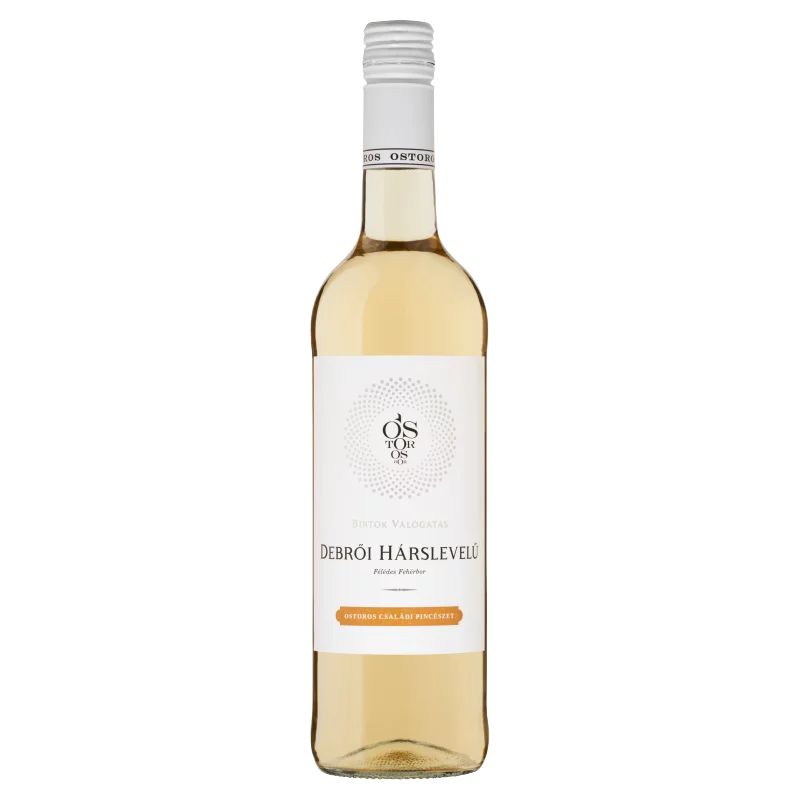 Ostorosbor Debrői Hárslevelű classicus félédes fehérbor 12% 750 ml