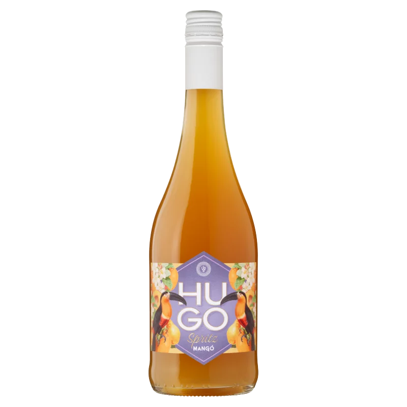 Ostorosbor Hugo Spritz mangó és őszibarack ízű, szénsavas, ízesített boralapú koktél 7,3% 750 ml